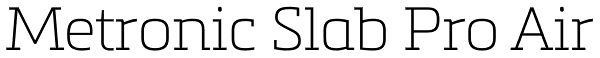 Metronic Slab Pro Air Font