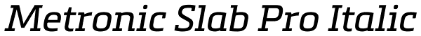 Metronic Slab Pro Italic Font