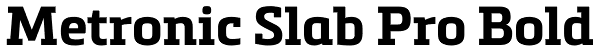 Metronic Slab Pro Bold Font