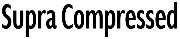 Supra Compressed Font