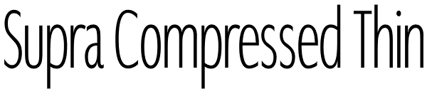 Supra Compressed Thin Font