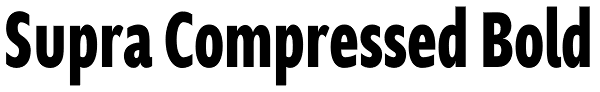 Supra Compressed Bold Font