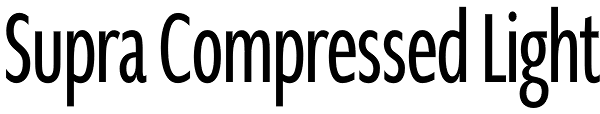 Supra Compressed Light Font