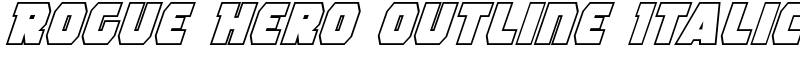 Rogue Hero Outline Italic Font