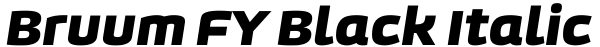 Bruum FY Black Italic Font