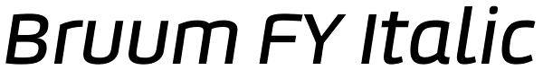 Bruum FY Italic Font