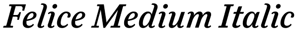 Felice Medium Italic Font