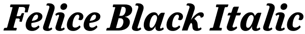 Felice Black Italic Font