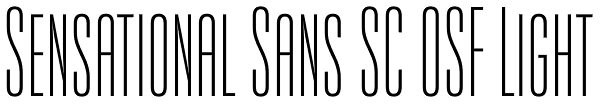 Sensational Sans SC OSF Light Font