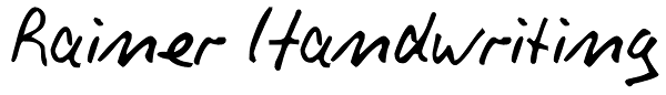 Rainer Handwriting Font