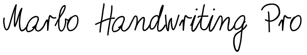 Marbo Handwriting Pro Font