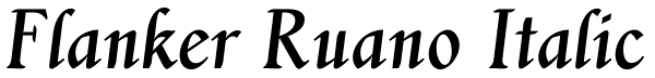 Flanker Ruano Italic Font