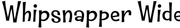 Whipsnapper Wide Font