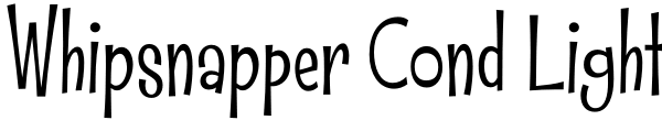 Whipsnapper Cond Light Font