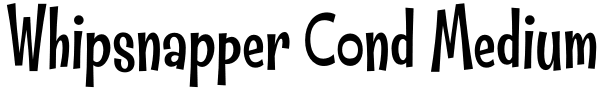 Whipsnapper Cond Medium Font