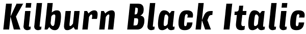 Kilburn Black Italic Font