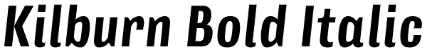 Kilburn Bold Italic Font