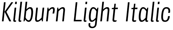 Kilburn Light Italic Font