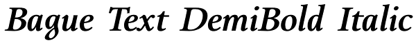 Bague Text DemiBold Italic Font