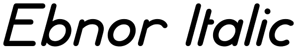 Ebnor Italic Font