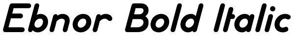 Ebnor Bold Italic Font