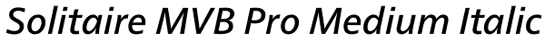 Solitaire MVB Pro Medium Italic Font