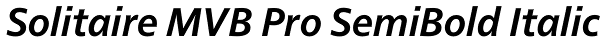 Solitaire MVB Pro SemiBold Italic Font