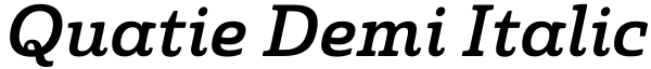 Quatie Demi Italic Font