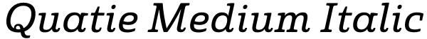 Quatie Medium Italic Font