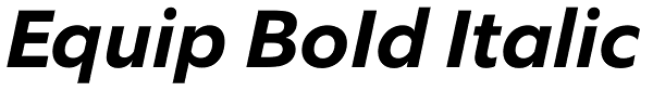 Equip BoId Italic Font