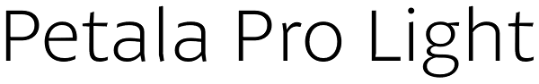 Petala Pro Light Font