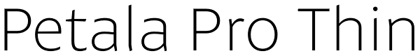 Petala Pro Thin Font