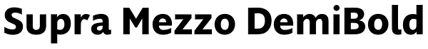 Supra Mezzo DemiBold Font