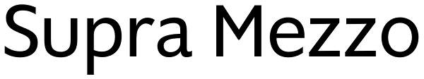 Supra Mezzo Font