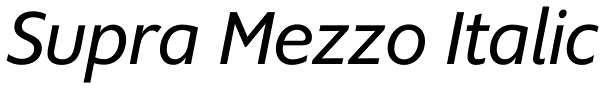 Supra Mezzo Italic Font