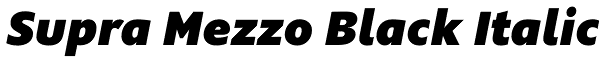 Supra Mezzo Black Italic Font