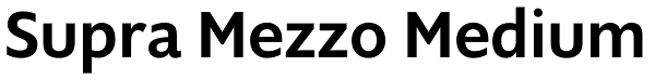 Supra Mezzo Medium Font