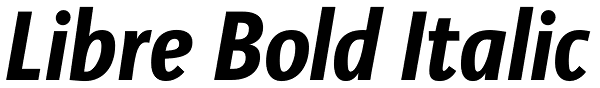 Libre Bold Italic Font