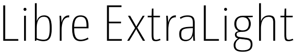 Libre ExtraLight Font