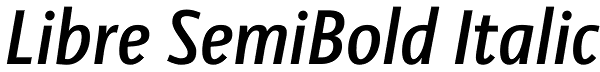 Libre SemiBold Italic Font