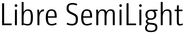 Libre SemiLight Font