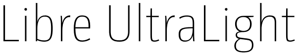 Libre UltraLight Font