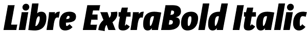 Libre ExtraBold Italic Font