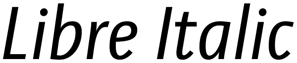 Libre Italic Font
