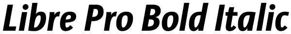 Libre Pro Bold Italic Font