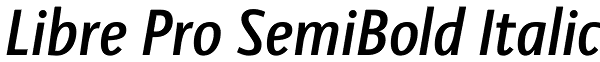 Libre Pro SemiBold Italic Font