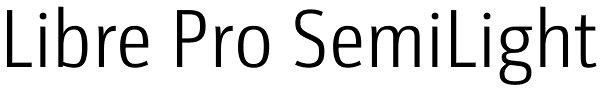 Libre Pro SemiLight Font