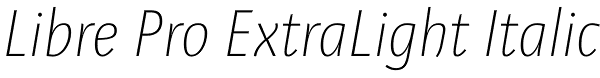 Libre Pro ExtraLight Italic Font