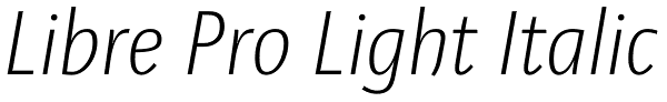 Libre Pro Light Italic Font