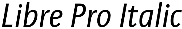Libre Pro Italic Font
